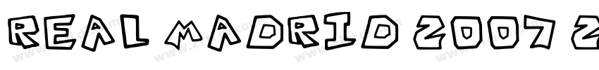 Real Madrid 2007 20字体转换